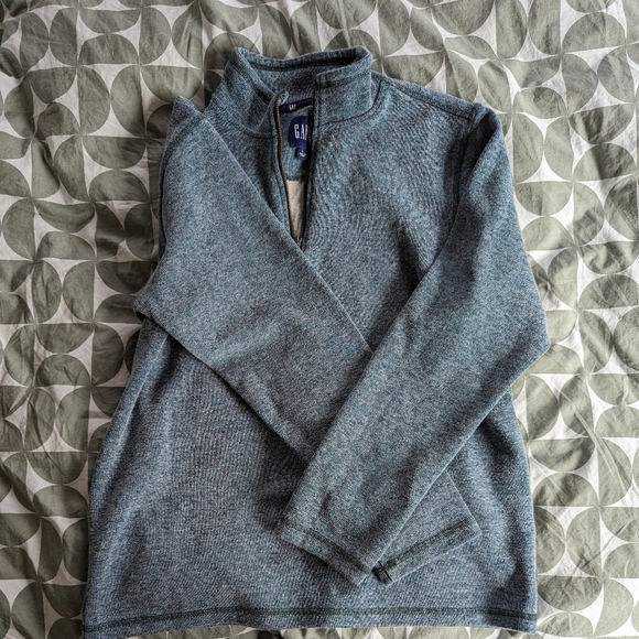 Gap Half-Zip Pullover Blue/Green Men's Large - Picture 2 of 13